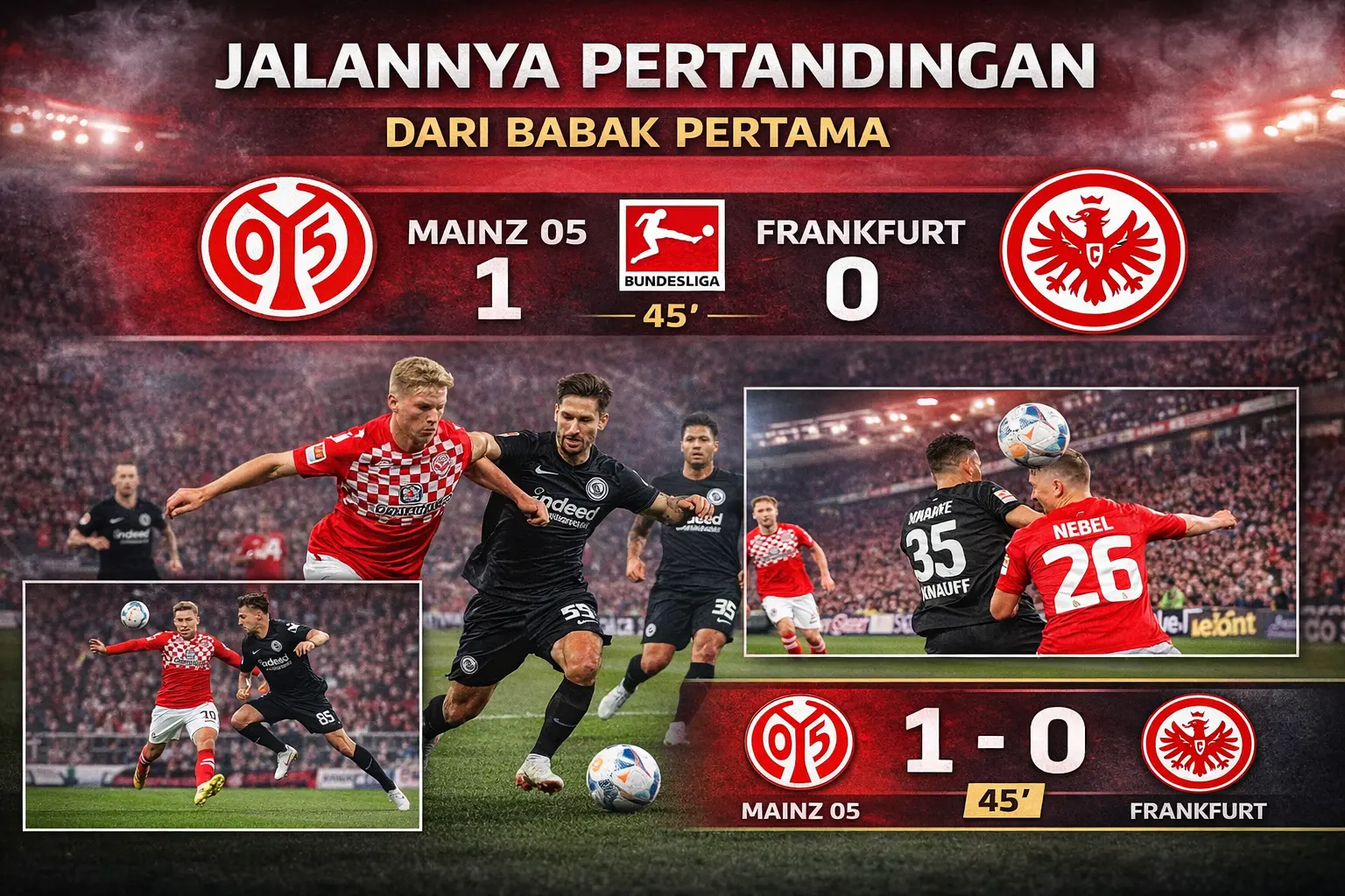 Dampak Hasil Laga: Mainz Naik Percaya Diri, Frankfurt Perlu Evaluasi
