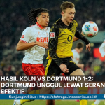Hasil Koln vs Dortmund 1-2: Dortmund Unggul Lewat Serangan Efektif