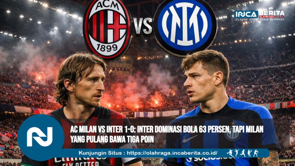 AC Milan vs Inter 1-0: Inter Dominasi Bola 63 Persen, tapi Milan yang Pulang Bawa Tiga Poin