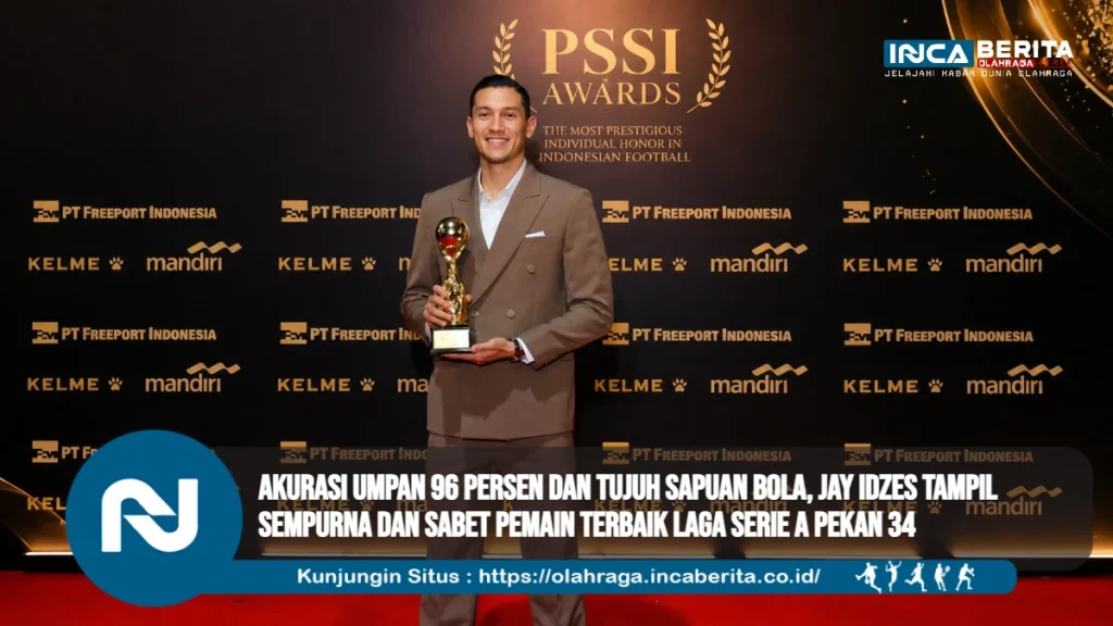 Akurasi Umpan 96 Persen dan Tujuh Sapuan Bola, Jay Idzes Tampil Sempurna dan Sabet Pemain Terbaik Laga Serie A Pekan 34