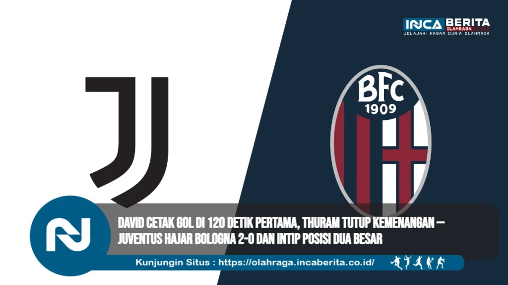 David Cetak Gol di 120 Detik Pertama, Thuram Tutup Kemenangan — Juventus Hajar Bologna 2-0 dan Intip Posisi Dua Besar