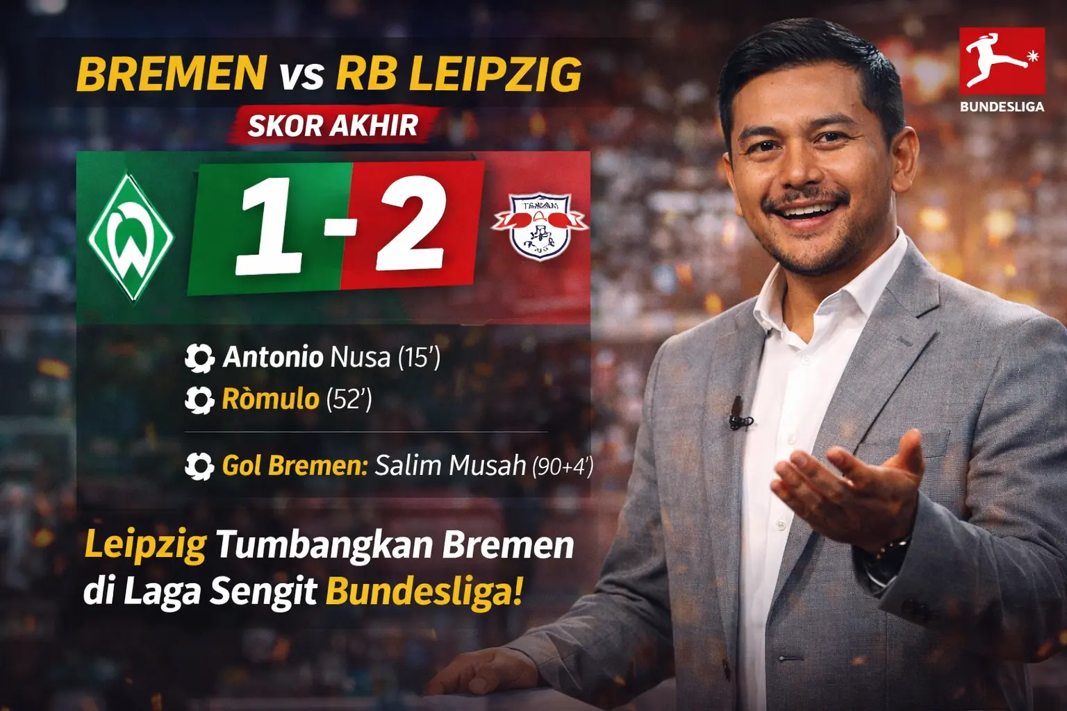 Skor Bremen vs RB Leipzig