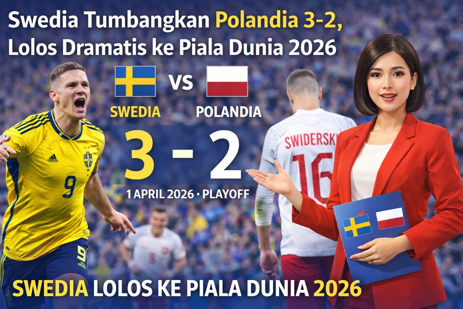 Swedia mengalahkan Polandia