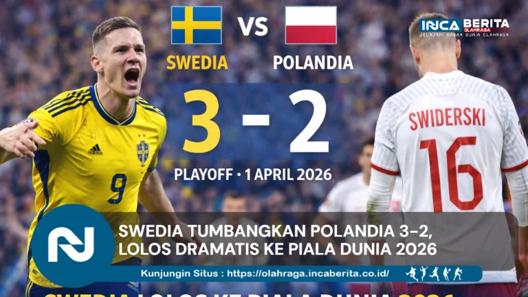 Swedia Tumbangkan Polandia 3-2, Lolos Dramatis ke Piala Dunia 2026