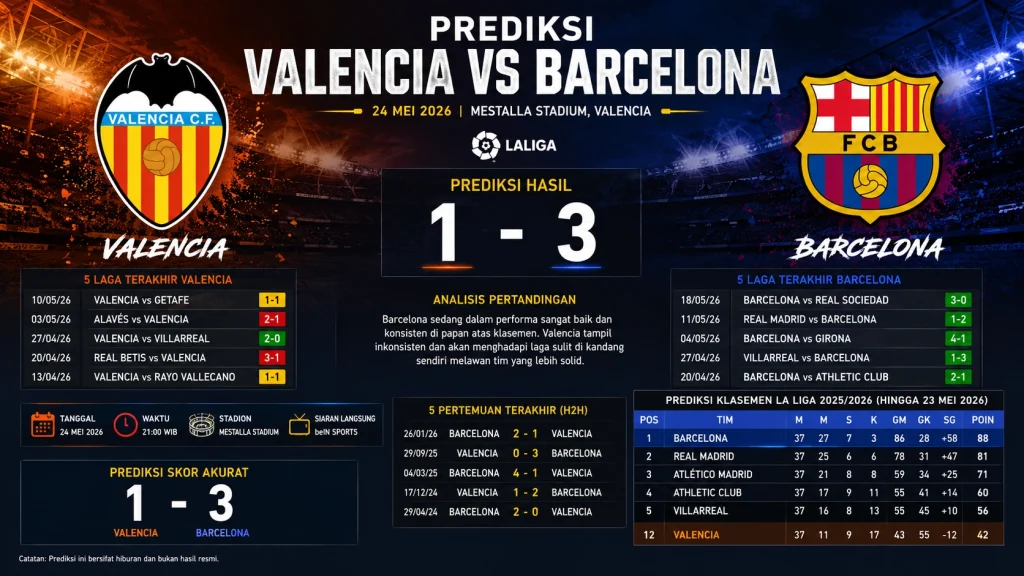 Prediksi Valencia Vs Barcelona 