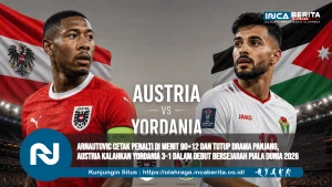 Arnautovic Cetak Penalti di Menit 90+12 dan Tutup Drama Panjang, Austria Kalahkan Yordania 3-1 dalam Debut Bersejarah Piala Dunia 2026