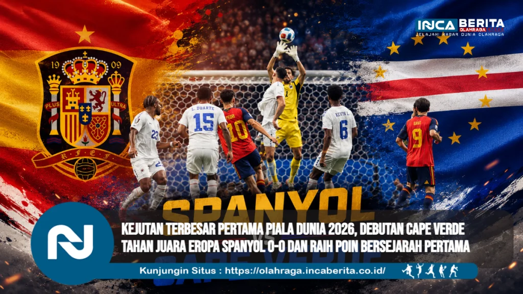 Kejutan Terbesar Pertama Piala Dunia 2026, Debutan Cape Verde Tahan Juara Eropa Spanyol 0-0 dan Raih Poin Bersejarah Pertama