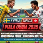 Keputusan Lamouchi Turunkan Kiper Cadangan Berbuntut Bencana, Swedia Hancurkan Tunisia 5-1 di Laga Pembuka Grup F Piala Dunia 2026