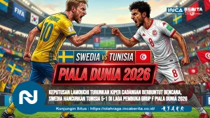 Keputusan Lamouchi Turunkan Kiper Cadangan Berbuntut Bencana, Swedia Hancurkan Tunisia 5-1 di Laga Pembuka Grup F Piala Dunia 2026