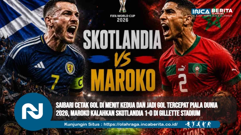 Saibari Cetak Gol di Menit Kedua dan Jadi Gol Tercepat Piala Dunia 2026, Maroko Kalahkan Skotlandia 1-0 di Gillette Stadium