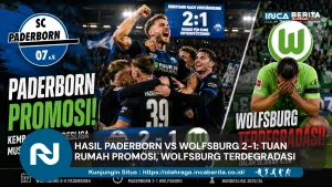 Hasil Paderborn vs Wolfsburg 2-1: Tuan Rumah Promosi, Wolfsburg Terdegradasi