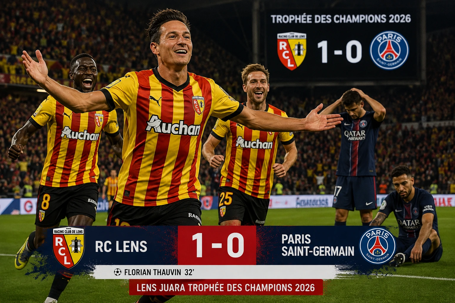 Lens vs PSG 1-0: Kejutan Besar, Lens Tumbangkan Raksasa Paris